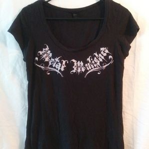 Black Metal Mulisha t-shirt with wings